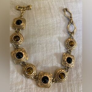 Premier Designs Boho Bracelet‎ with Onyx & Tigers Eye Natural Stones